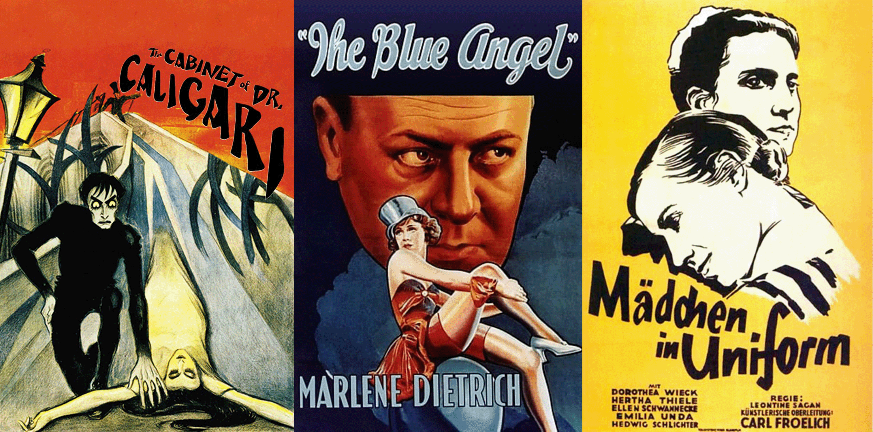 3 film posters for German expressionist movies.