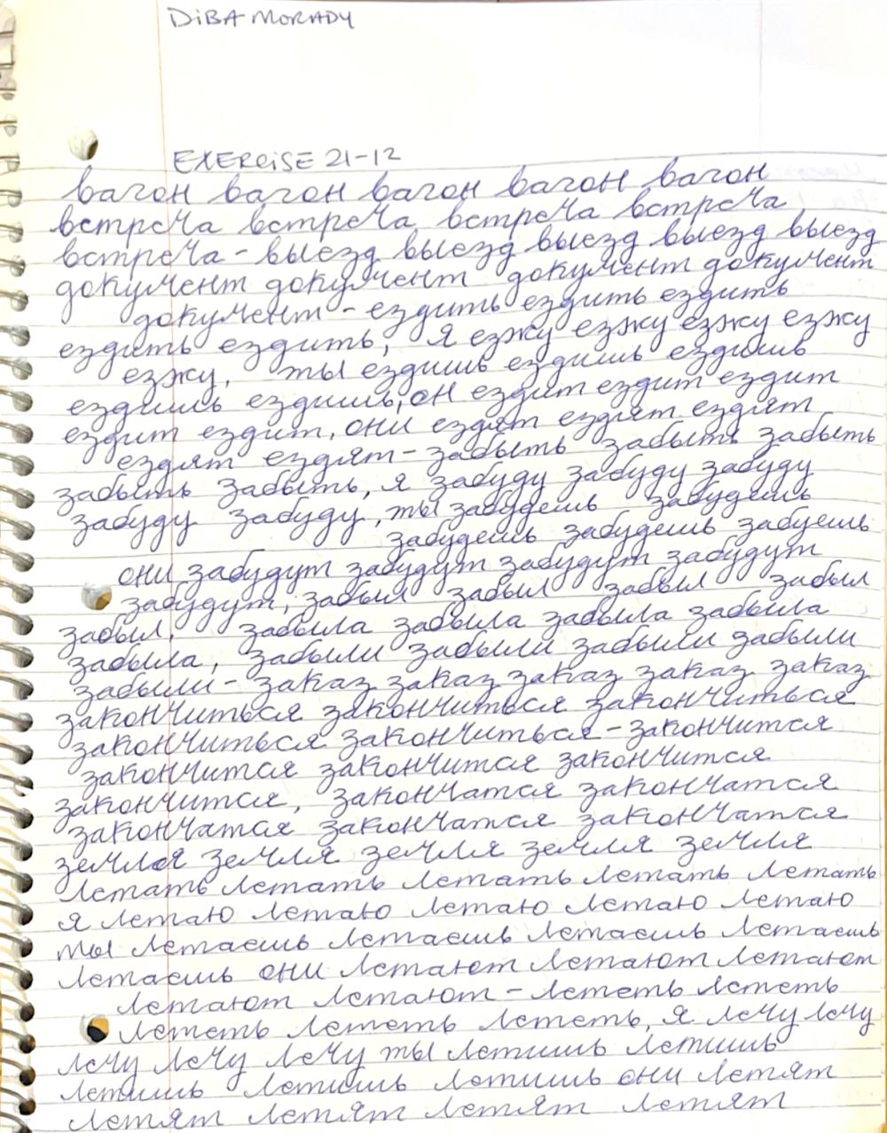 A written page of russian text.