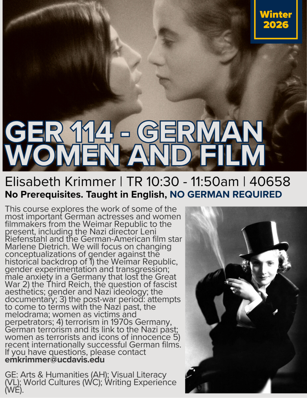 A poster for GER 114