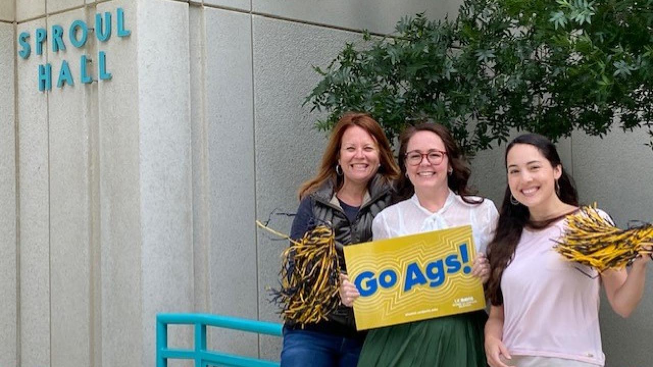 Undergrad advisors Amy Lowrey, Anna Pendleton, and Veronica Munoz